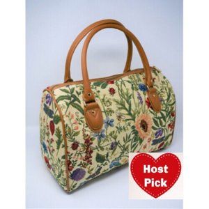 Tapestry Duffle Bag - Personal Item Bag for Air Travel - Floral Pattern